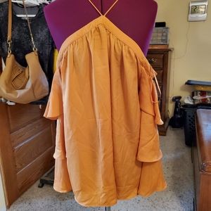 Mustard yellow off the shoulder top